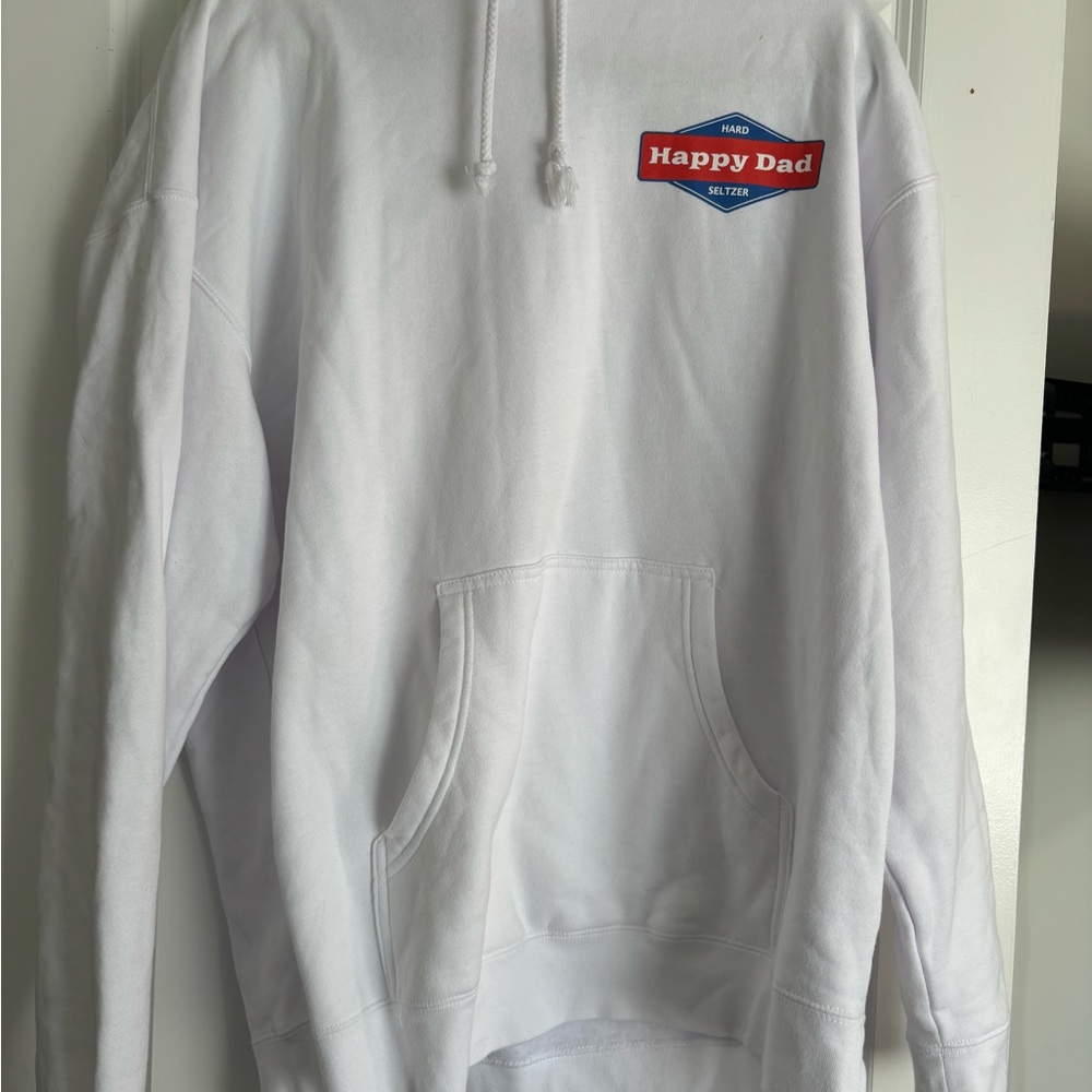 Happy Dad White Hoodie